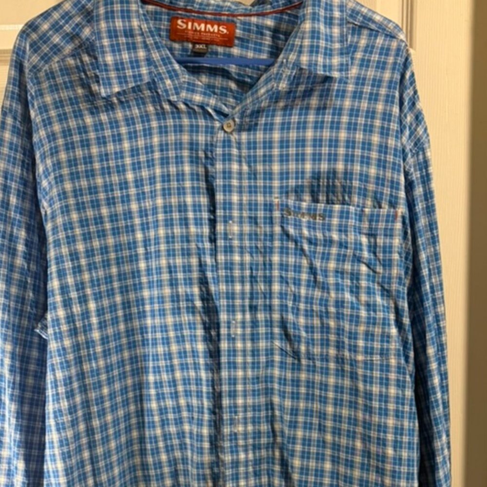 SIMMS CHEKERED PATTERN LONG SLEEVED SHIRT